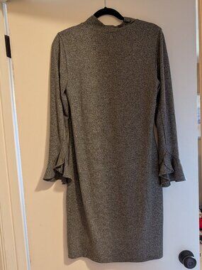 WHBM Heather Smoked Pearl Glitter Sweater Dress Size M
